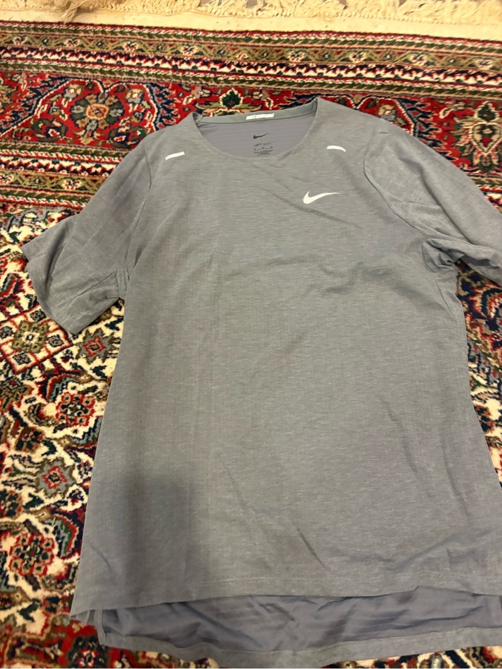 Nike Men’s Short-Sleeve Athletic Tee — Gray with White Swoosh